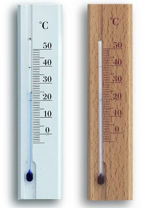 BL-TB14 Thermomtre Bois  Alcool 140mm teinte au choix 