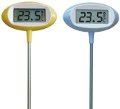 Thermomtre GEANT et design de jardin avec heure et mini maxi - T302024