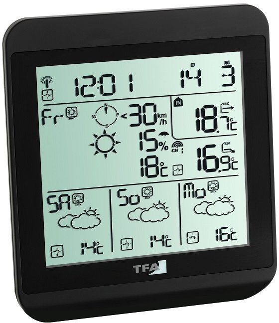 T351130 Station Mto  DCF77 Previsions   3 Jours   avec tempratures TFA