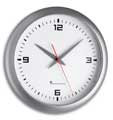 Horloge murale radio-pilote couleur Alu Diam: 300 mm - T981044