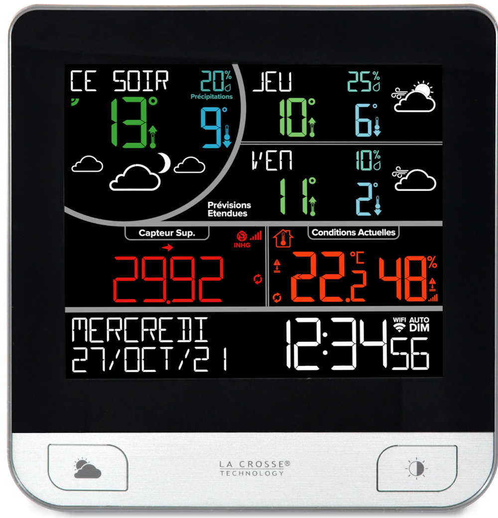 LW3101 Station Mto   wifi, prvisions a 3  Jours avec autres informations au choix LA CROSSE TECHNOLOGY