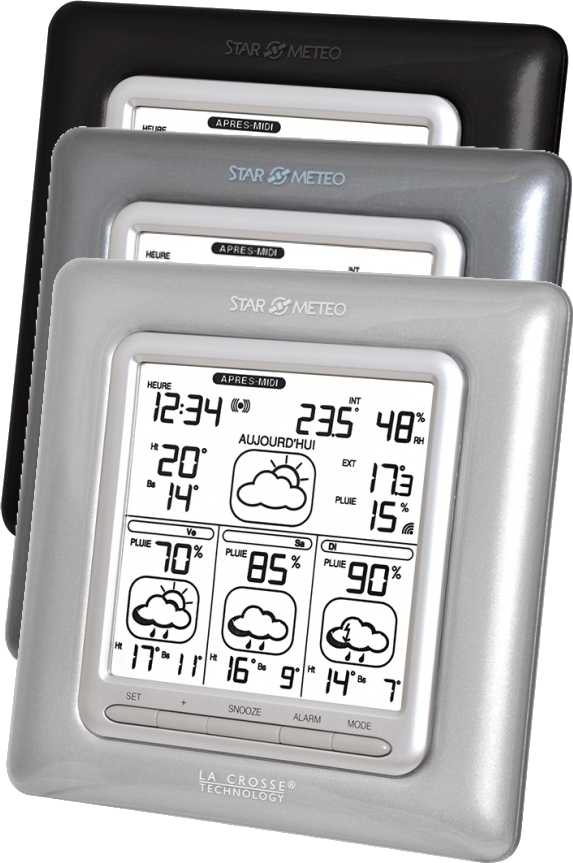 WD4602 Station Mto  -STAR METEO- prvisions  3 Jours + T et %pluie LA CROSSE TECHNOLOGY