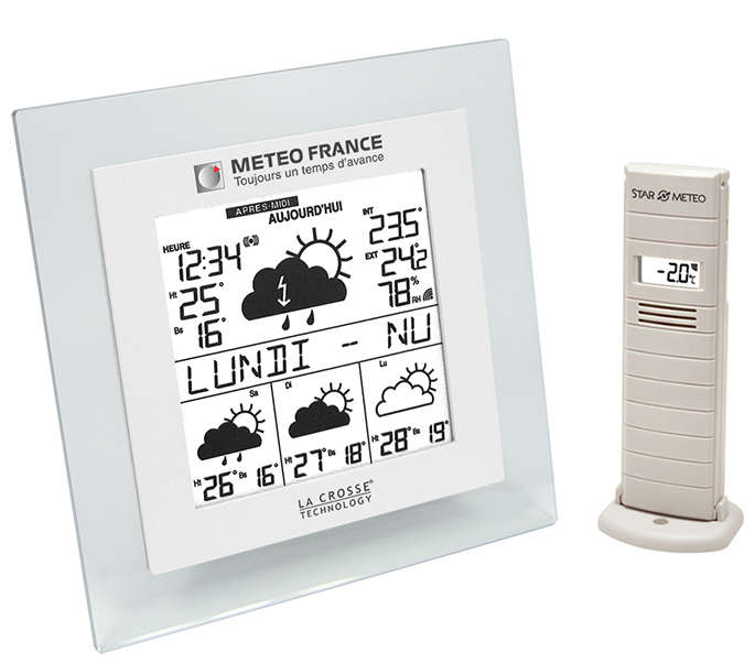 WD9521 Station Mto  -METEO FRANCE-  Design, Thermo/hygro, prvisions  3 Jours  T+ Messages LA CROSSE TECHNOLOGY