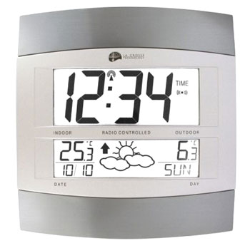 WS6158-IT+ Horloge et Station Mto murale avec temprature extrieure sans fil. LA CROSSE TECHNOLOGY